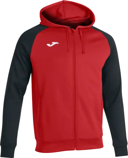 Joma Academy IV Zip-Up Hoodie Sweatshirt - Red / Black