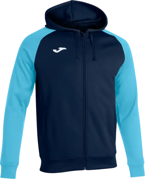 Joma Academy IV Zip-Up Hoodie Sweatshirt - Dark Navy / Turquoise Fluor