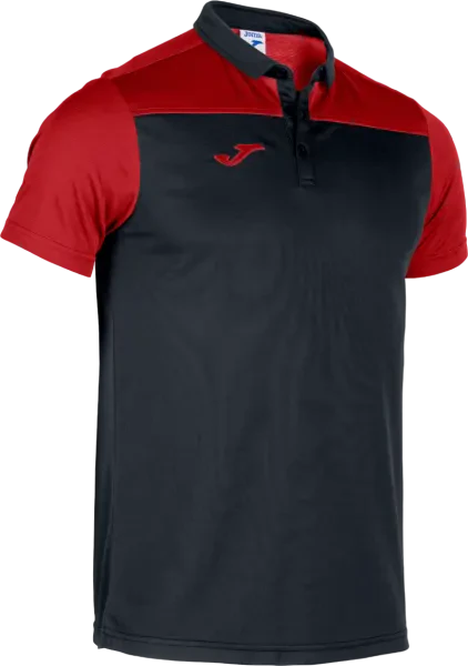 Joma Hobby II Polo Shirt - Black / Red