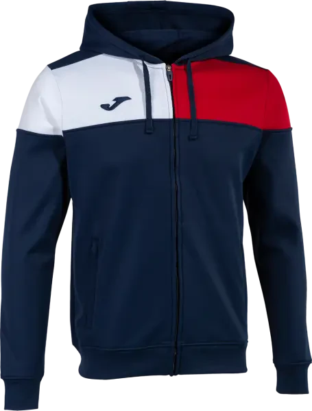 Joma Crew V Zip-Up Hoodie - Navy / Red / White