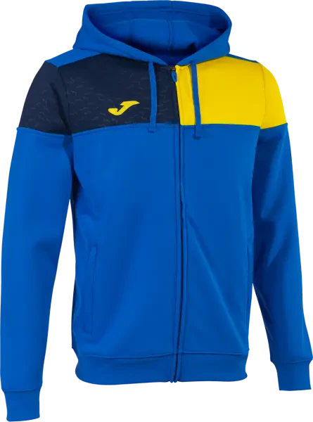 Joma Crew V Zip-Up Hoodie - Royal / Navy / Yellow