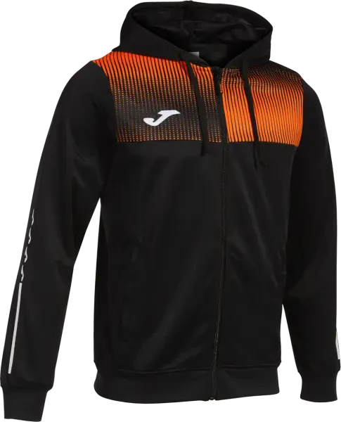 Joma Eco-Supernova Zip-Up Hoodie - Black / Orange