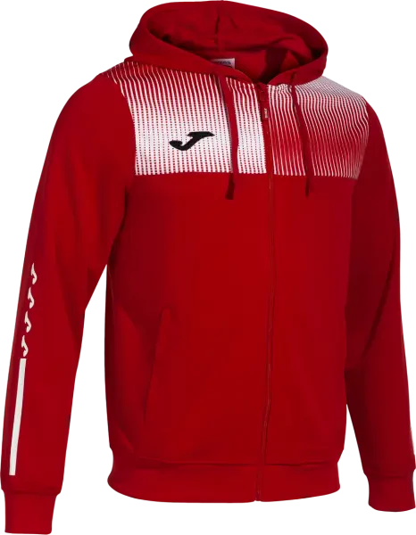 Joma Eco-Supernova Zip-Up Hoodie - Red / White