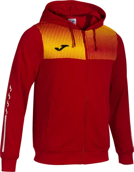 Joma Eco-Supernova Zip-Up Hoodie - Red / Yellow