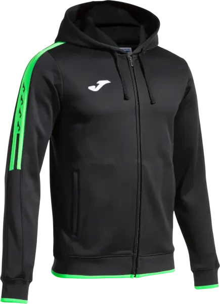 Joma Olimpiada Zip Hoodie - Black / Fluor Green