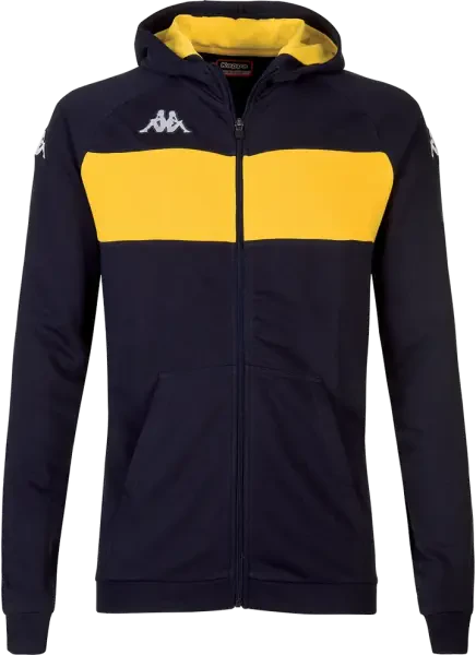 Kappa Dacciozi Zipped Hoodie - Navy / Yellow - Large (End of Line)