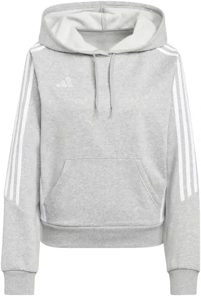 Adidas Tiro 24 Women's Sweat Hoodie - Medium Grey Heather / White