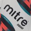 Mitre Squad D4P Rugby Ball - White / Black / Orange / Green / Silver