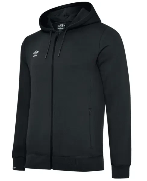 Umbro Club Leisure Zipped Hoody - Black / White