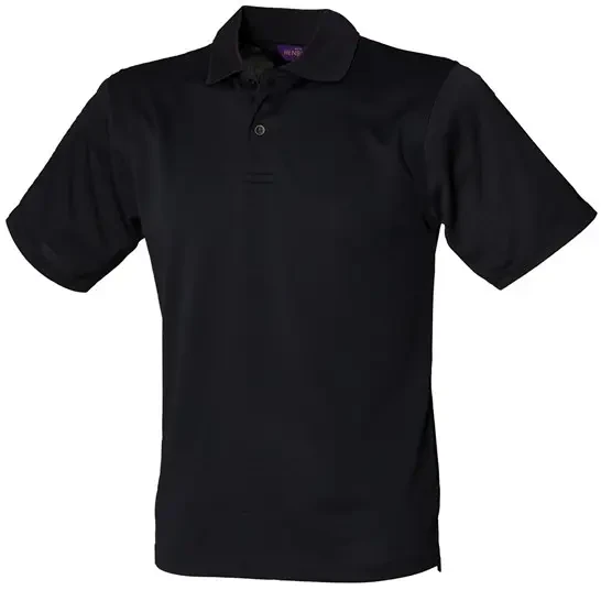 Henbury Coolplus Polo Shirt - Black