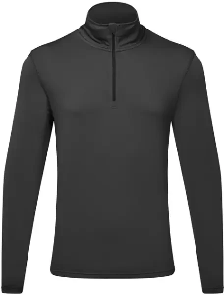 TriDri Recycled Long Sleeve 1/4 Zip Top - Charcoal / Black